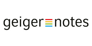 Geiger Notes Logo - <span class="color-black">Geiger-Notes (F, D2)</span><br>Für bleibende Eindrücke